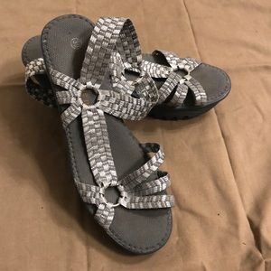 Bernie Mev silver sandals, EU size 39, US size 9